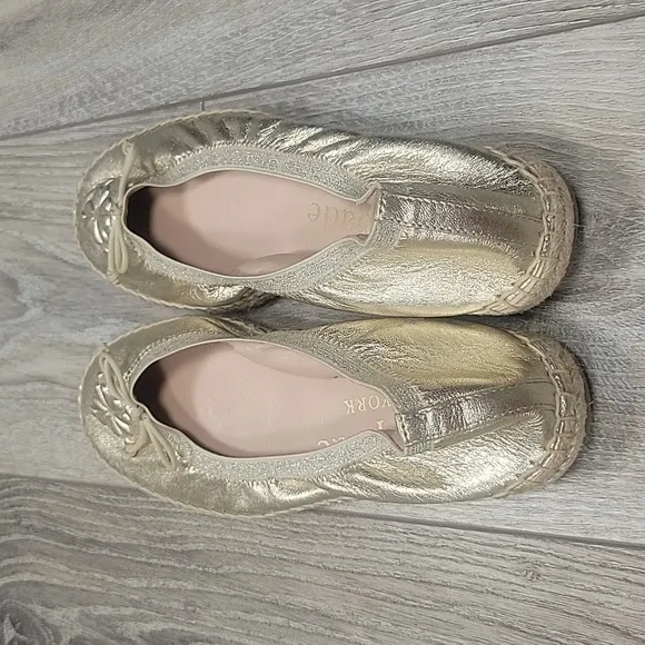 Kate Spade New York Size 6 Pale Gold Clubhouse Espadrille NWT