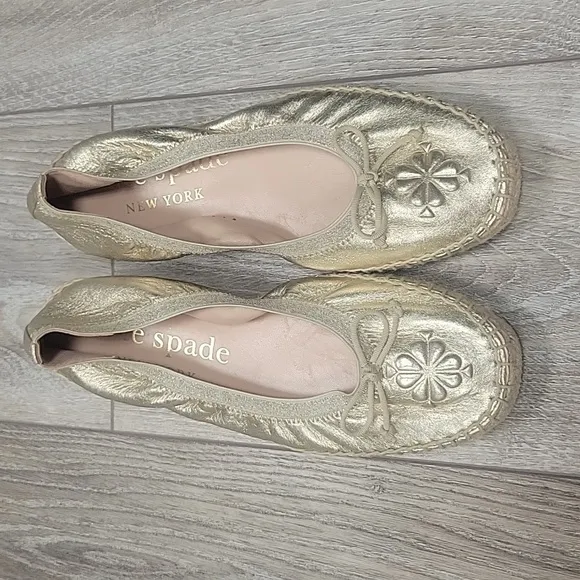 Kate Spade New York Size 6 Pale Gold Clubhouse Espadrille NWT