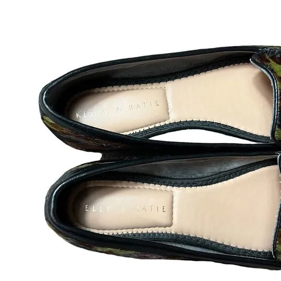 Katie &amp; Katie Camo Cow Hair Flats