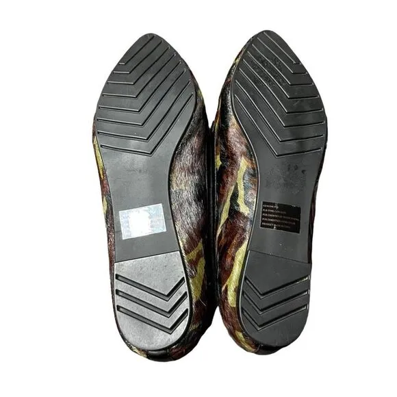 Katie &amp; Katie Camo Cow Hair Flats