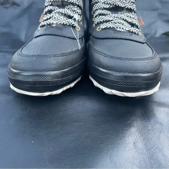 Keds Scout III boots Women Sz 8.5 Black Shearling Madras Plaid Ankle Duck