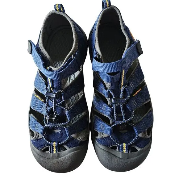 KEEN Big Kids Newport H2 Sandals - Blue Depths/Gargoyle Size 6 / EU 38