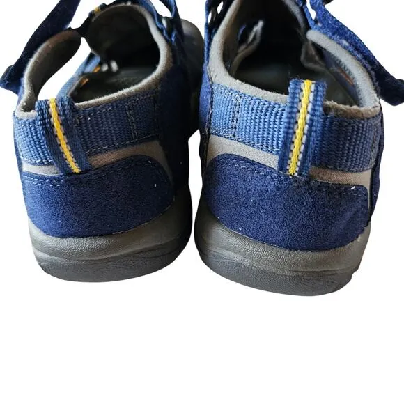 KEEN Big Kids Newport H2 Sandals - Blue Depths/Gargoyle Size 6 / EU 38