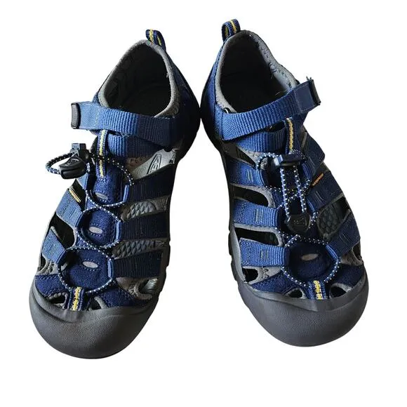 KEEN Big Kids Newport H2 Sandals - Blue Depths/Gargoyle Size 6 / EU 38