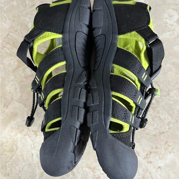Keen Black and Green Sandals with Adjustable Straps