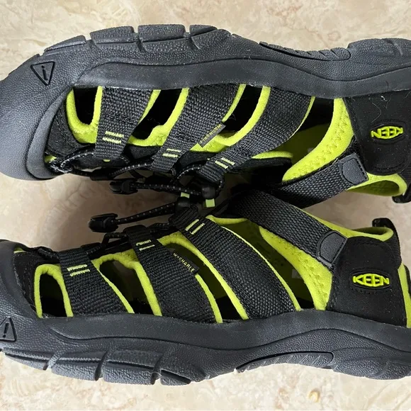 Keen Black and Green Sandals with Adjustable Straps