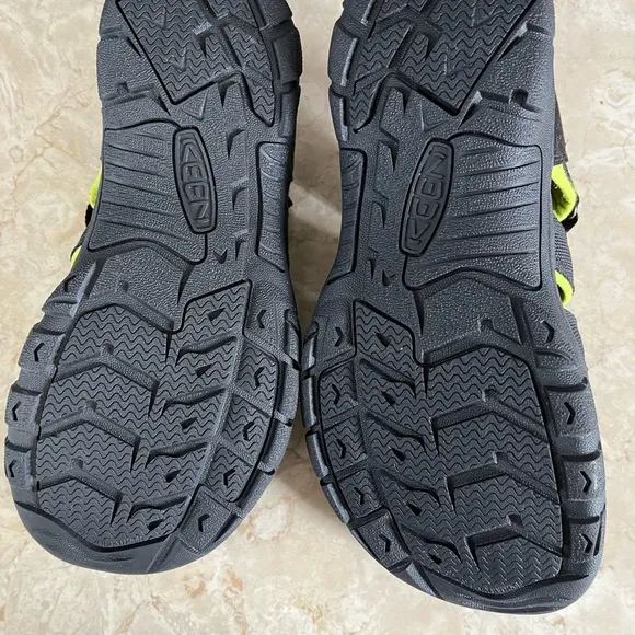Keen Black and Green Sandals with Adjustable Straps