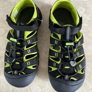 Keen Black and Green Sandals with Adjustable Straps