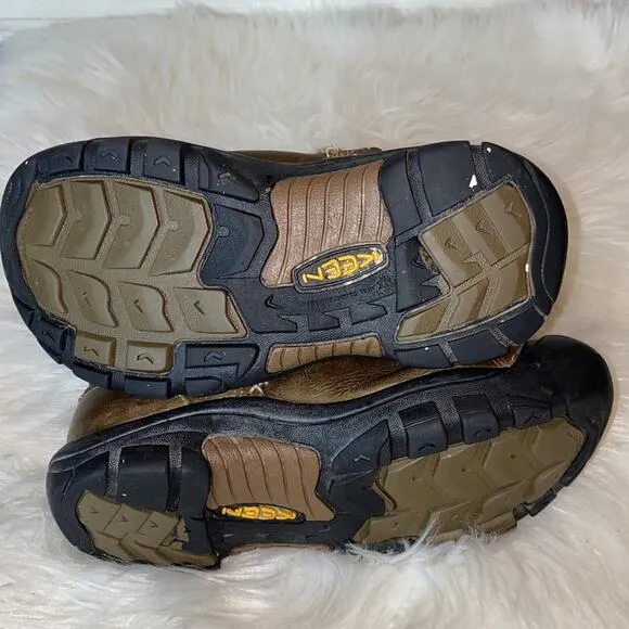Keen Kaley Leather Shearling Winter Boots Girls 4