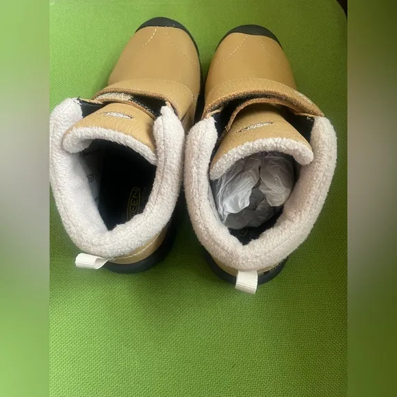 Keen Kootenay III Mid WP Leather Waterproof Sherpa Boots Pinecone/Birch, Sz 13