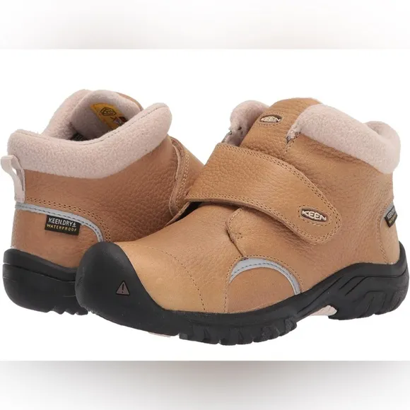Keen Kootenay III Mid WP Leather Waterproof Sherpa Boots Pinecone/Birch, Sz 13