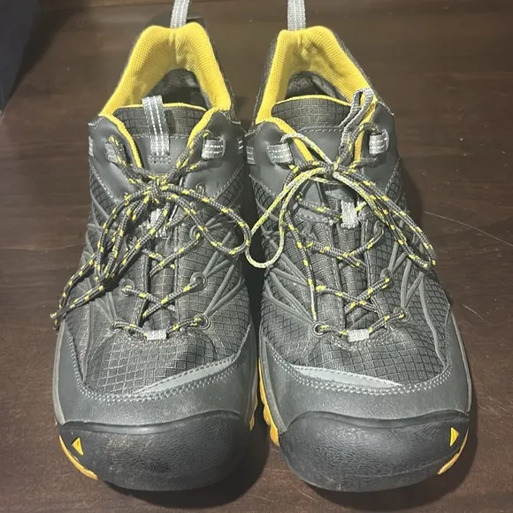 Keen Marshal Black Yellow Outdoor Hiking Boots Size 14