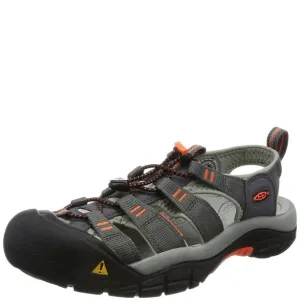 KEEN MEN'S NEWPORT H2 CLOSED TOE WATER SANDALS, MAGNET/NASTURTIUM, 13