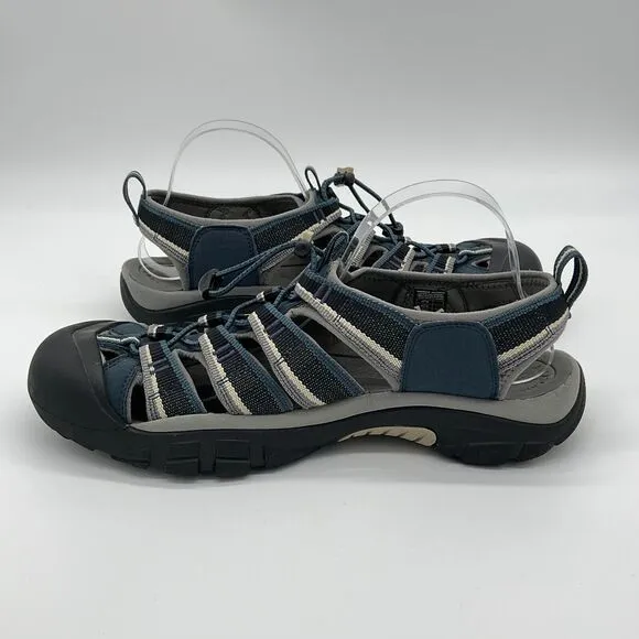 Keen Mens Sandals Newport H2 Summer Beach Slip-On Flats‎ Textile Blue Size 12