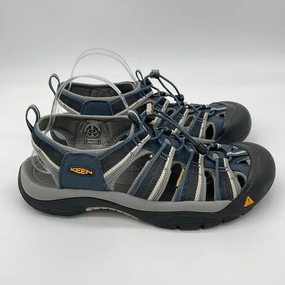 Keen Mens Sandals Newport H2 Summer Beach Slip-On Flats‎ Textile Blue Size 12