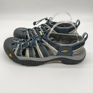 Keen Mens Sandals Newport H2 Summer Beach Slip-On Flats‎ Textile Blue Size 12