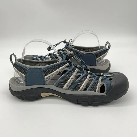 Keen Mens Sandals Newport H2 Summer Beach Slip-On Flats‎ Textile Blue Size 12