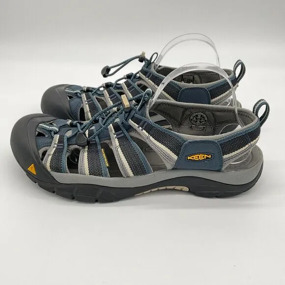 Keen Mens Sandals Newport H2 Summer Beach Slip-On Flats‎ Textile Blue Size 12