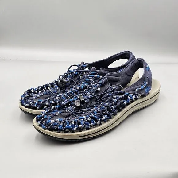 KEEN Mens Size 14 US UNEEK Poseiden Blue Pull Cord Stretch Water Sandals Shoes