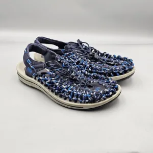 KEEN Mens Size 14 US UNEEK Poseiden Blue Pull Cord Stretch Water Sandals Shoes
