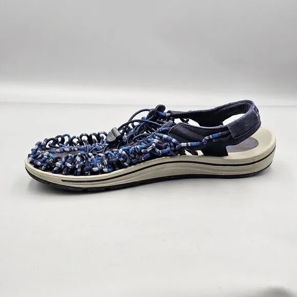 KEEN Mens Size 14 US UNEEK Poseiden Blue Pull Cord Stretch Water Sandals Shoes