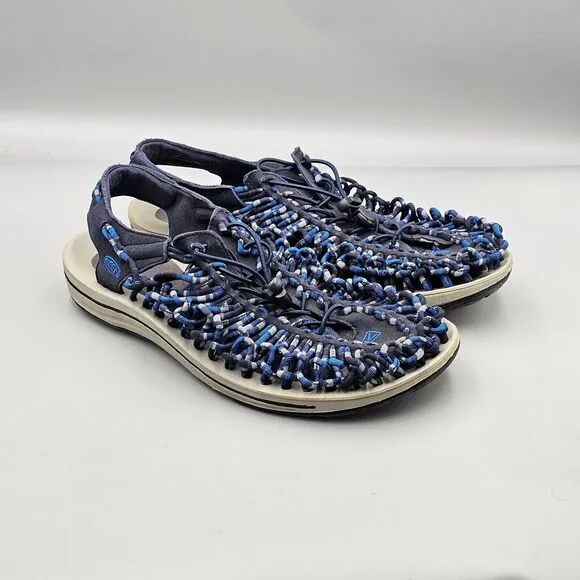 KEEN Mens Size 14 US UNEEK Poseiden Blue Pull Cord Stretch Water Sandals Shoes