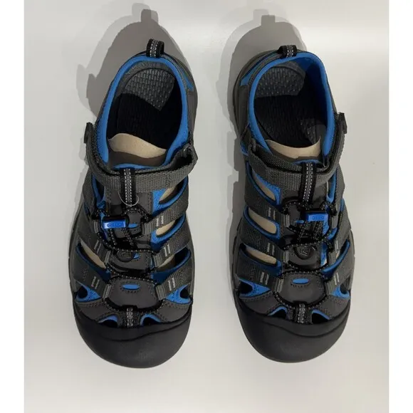 KEEN Newport H2 Closed Toe Water Sandals, Magnet/Brilliant Blue, 7 US Unisex BiG