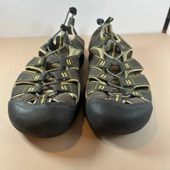 Keen Newport H2 Sandals Hiking Water Shoes Brown Yellow Men's size 10.5
