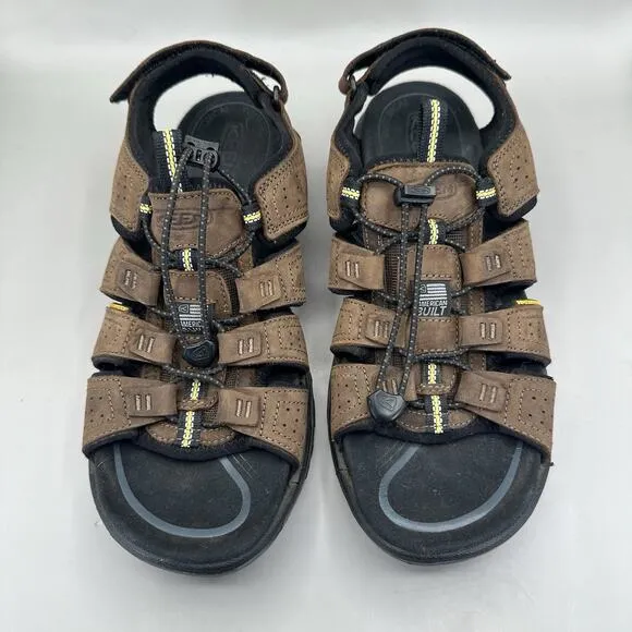 Keen Rialto Brown Leather Hiking Sandals Men's 9.5 American Made Waterproof