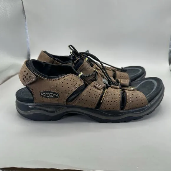 Keen Rialto Brown Leather Hiking Sandals Men's 9.5 American Made Waterproof