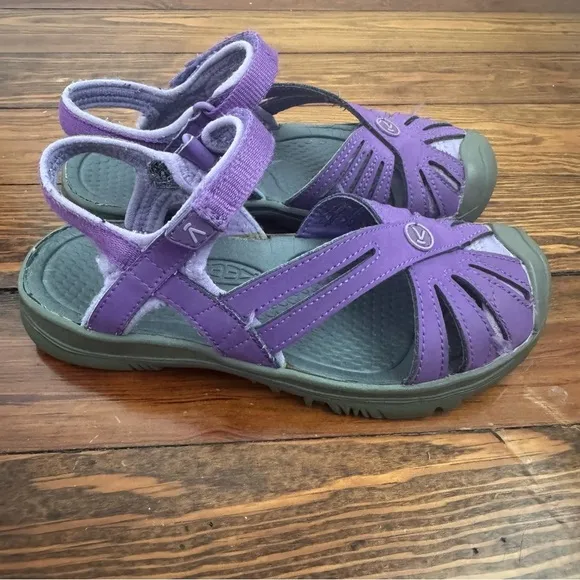 Keen Rose Slingback Sandals Shoes Purple Girls size 3 EUR 35