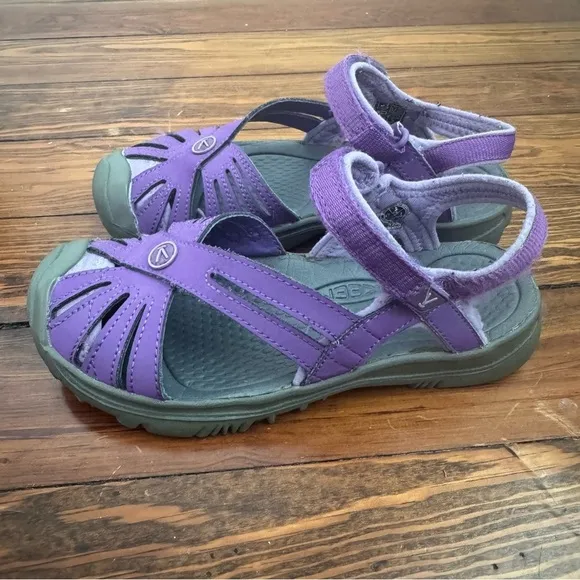 Keen Rose Slingback Sandals Shoes Purple Girls size 3 EUR 35