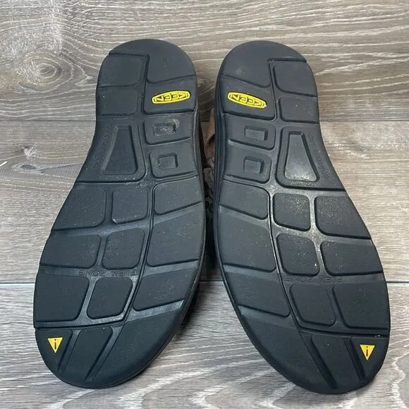 Keen Uneek Brown Leather Men’s Sz 10 Slip On Bungee Cord Rope Boat Water Sandals