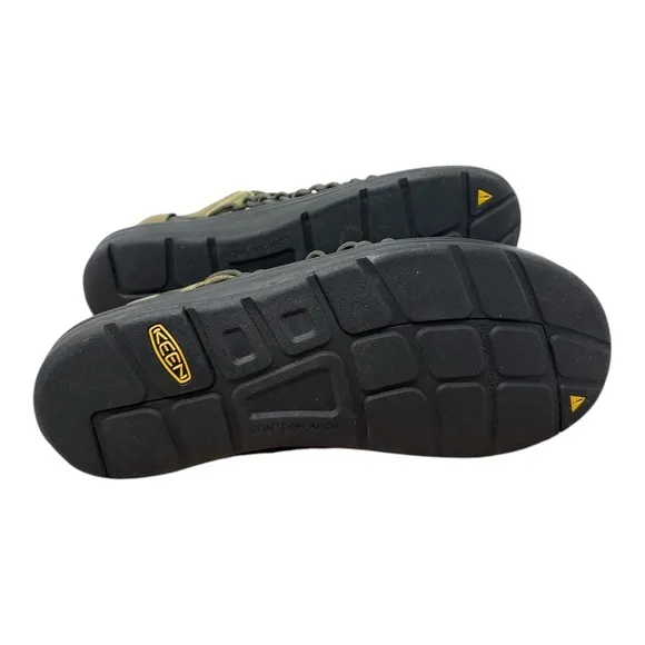 Keen Uneek Sandals Men's 11 Olive Black Slip On Logo Outdoor Hiking Water Shoes
