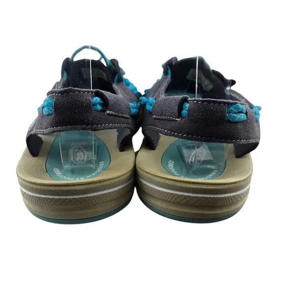 Keen Uneek Sandals Womens 10 Aqua Blue Slingback Gorpcore Hiking Travel Vacation