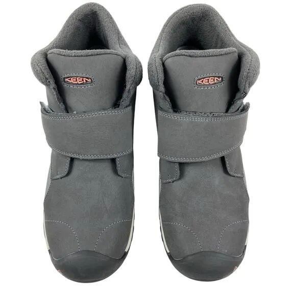 Keen Waterproof Leather Snow Boots Gray 100g Insulation Kids Size  5Y