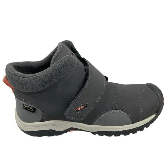 Keen Waterproof Leather Snow Boots Gray 100g Insulation Kids Size  5Y