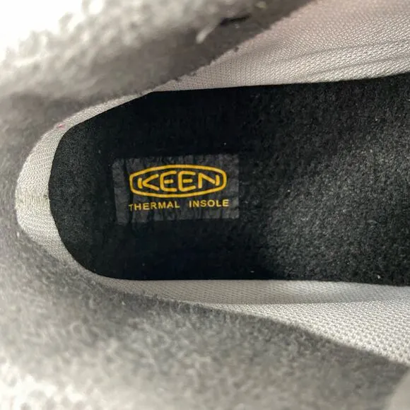 Keen Waterproof Leather Snow Boots Gray 100g Insulation Kids Size  5Y