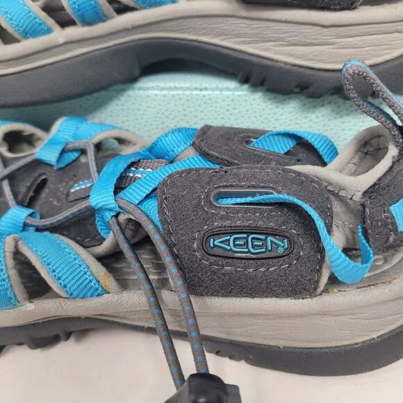 KEEN Whisper Closed Toe Sport Sandals Womens Sz 8.5 M Blue Gray Black Water NEW
