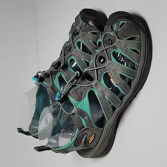 Keen Whisper Sandals Waterproof Water Sports Shoes Hiking Comfort Gray Green 8
