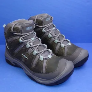KEEN Women's Circadia Mid Waterproof Hiking Boots Steel Grey/Cloud