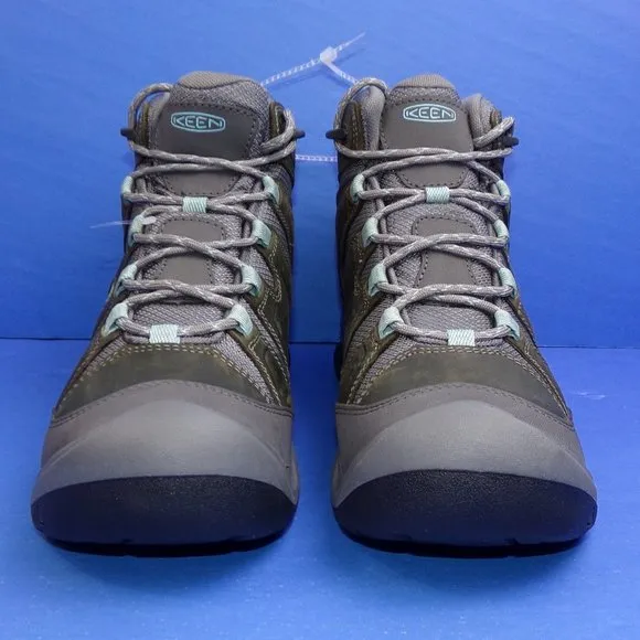 KEEN Women's Circadia Mid Waterproof Hiking Boots Steel Grey/Cloud