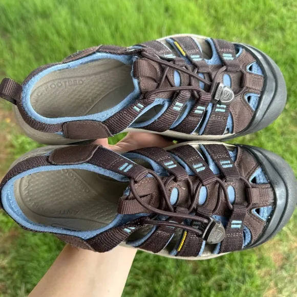 Keen Women’s Newport H2 Brown and Blue Water Sandals 8.5 US Women