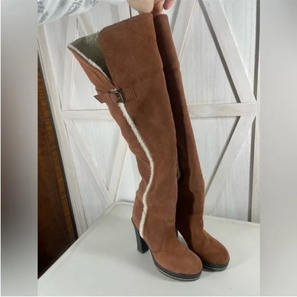 Kelsi Dagger Roselle Suede Over the Knee Boots Size 5