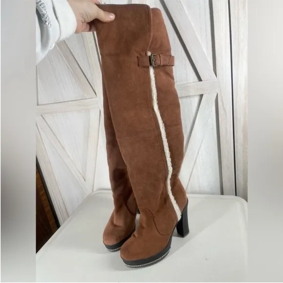 Kelsi Dagger Roselle Suede Over the Knee Boots Size 5