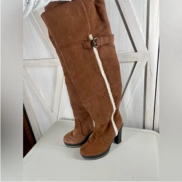 Kelsi Dagger Roselle Suede Over the Knee Boots Size 5