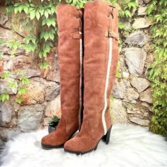 Kelsi Dagger Roselle Suede Over the Knee Boots Size 5