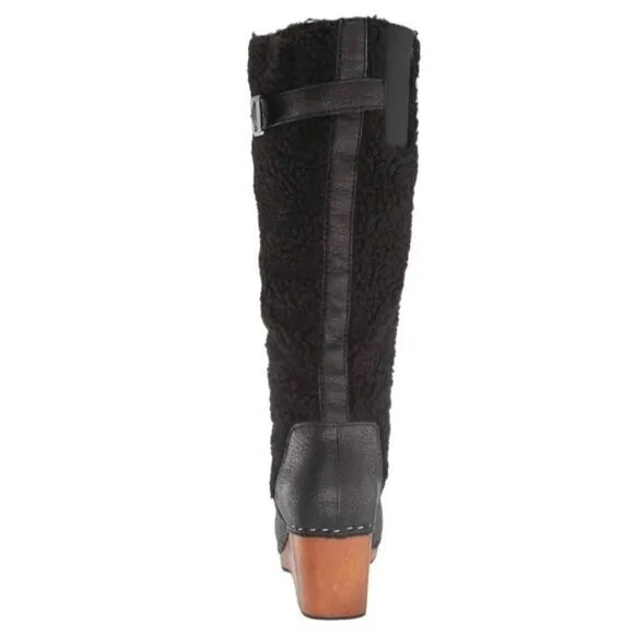 KELSI DAGGER Women's Jagger Sherpa Knee High Wedge Round Toe Boots Size 8.5 NWOT