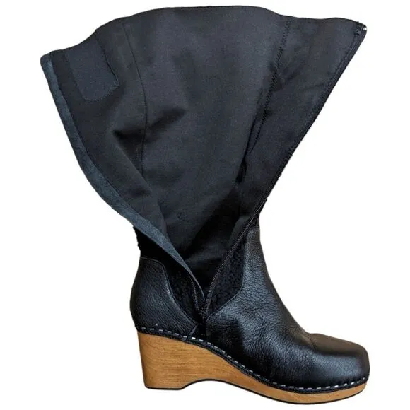 KELSI DAGGER Women's Jagger Sherpa Knee High Wedge Round Toe Boots Size 8.5 NWOT