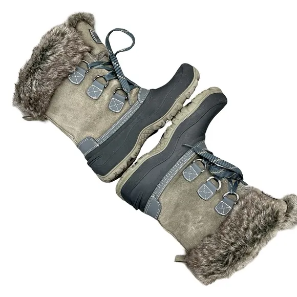 Khombu Slope Leather Snow Boots Size 7